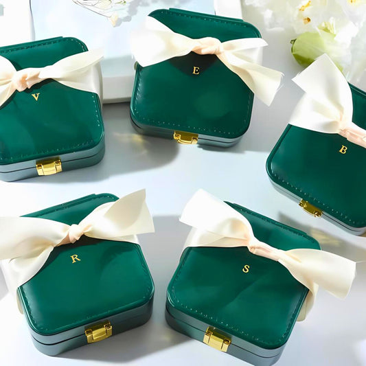 Monogrammed Leather Jewelry Box