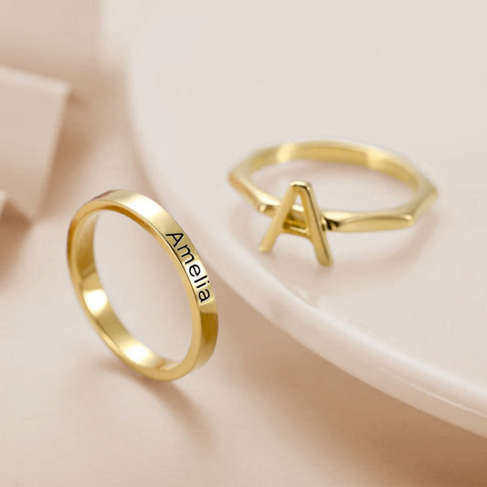 Personalized Stacking Rings SET