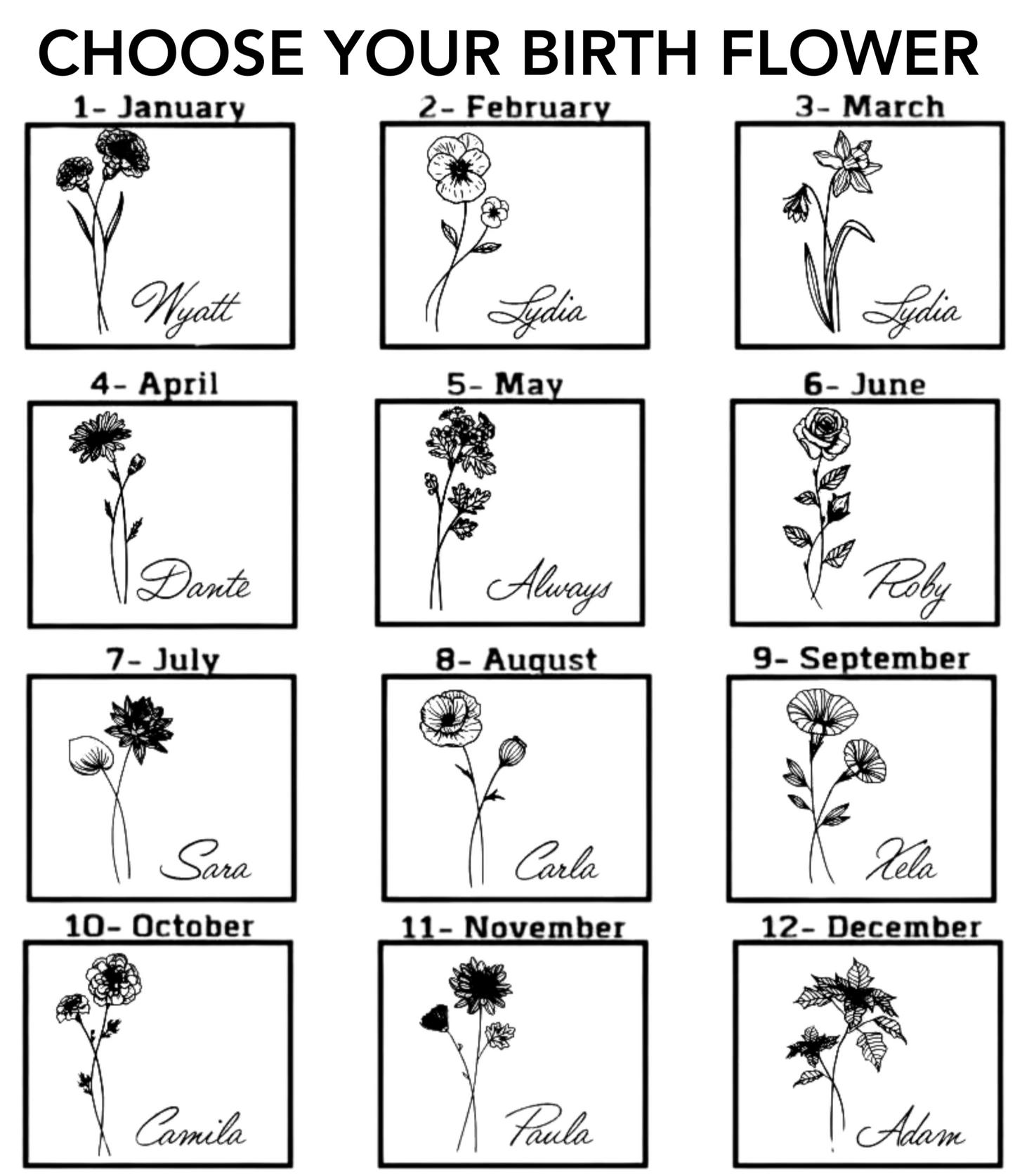 Custom Birth Flower Travel Jewelry Box