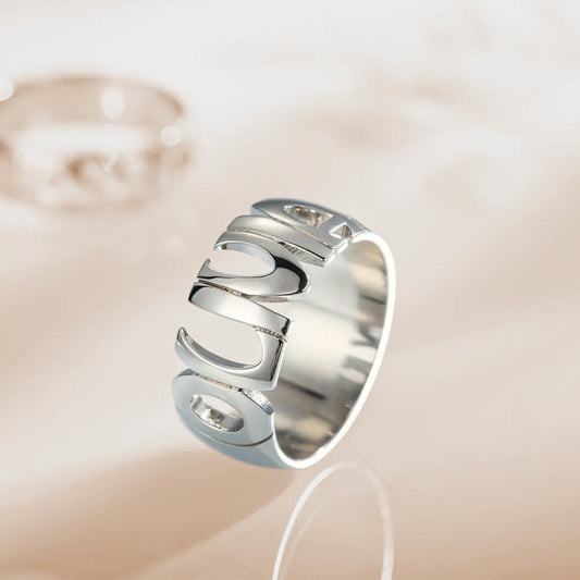 Custom Bubble Name Ring