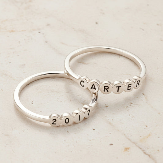 Custom Engraved Stackable Rings