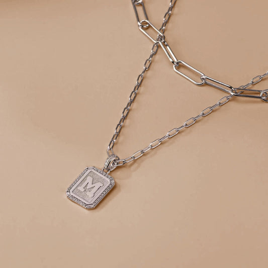 Custom Layered Necklace with Initial