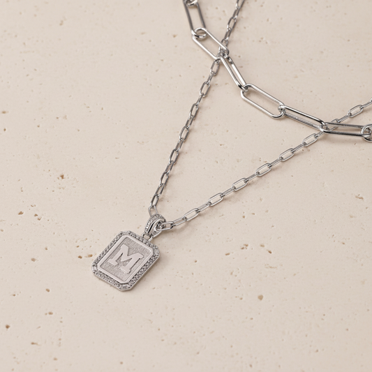 Custom Layered Necklace with Initial