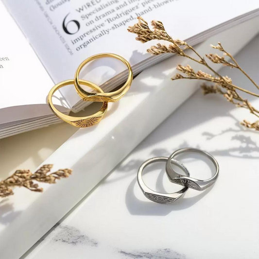 Sun and Moon Matching Rings