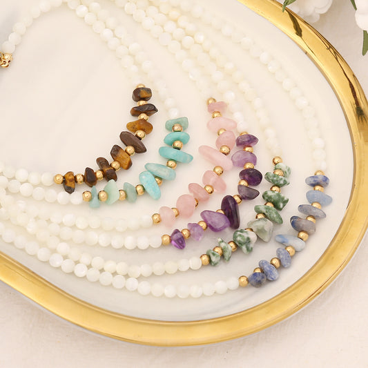 Natural Gemstone Beaded Necklace