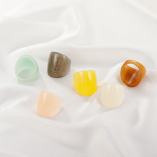 Ethnic Resin Statement Rings