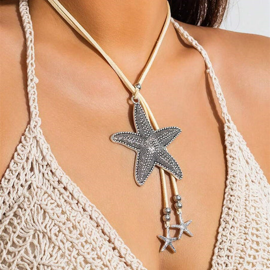 Coastal Starfish Lariat Necklace