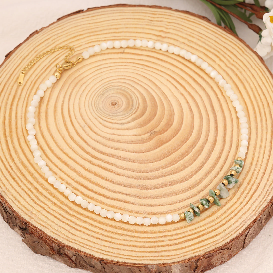 Natural Gemstone Beaded Necklace