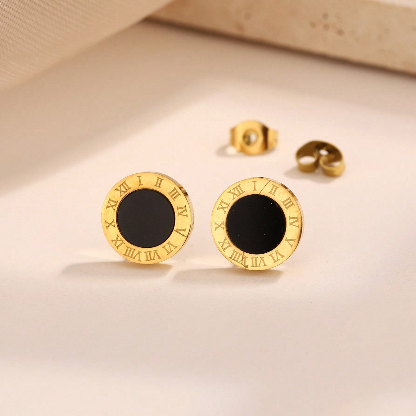 Elegant Roman Numeral Earrings