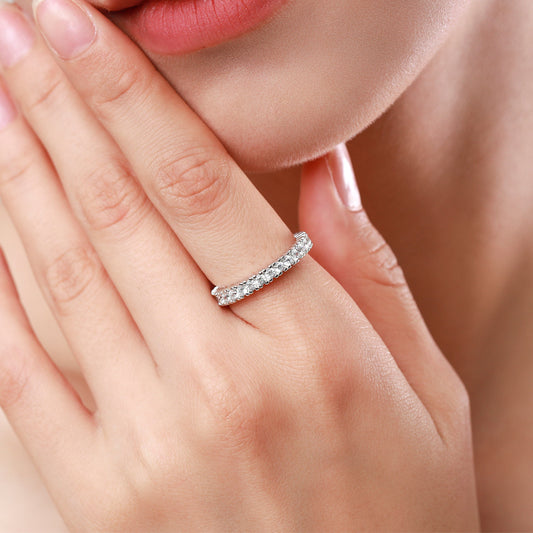 Dainty Zircon Minimalist Stackable Rings