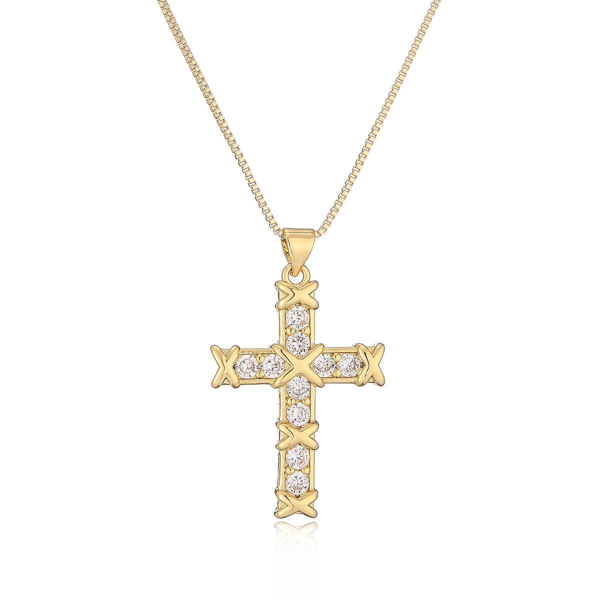Crystal Cross Pendant Necklace