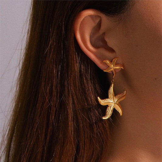 Beachy Starfish Dangle Earrings
