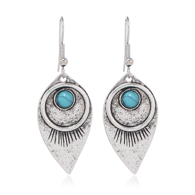 Boho Turquoise Dangle Earrings