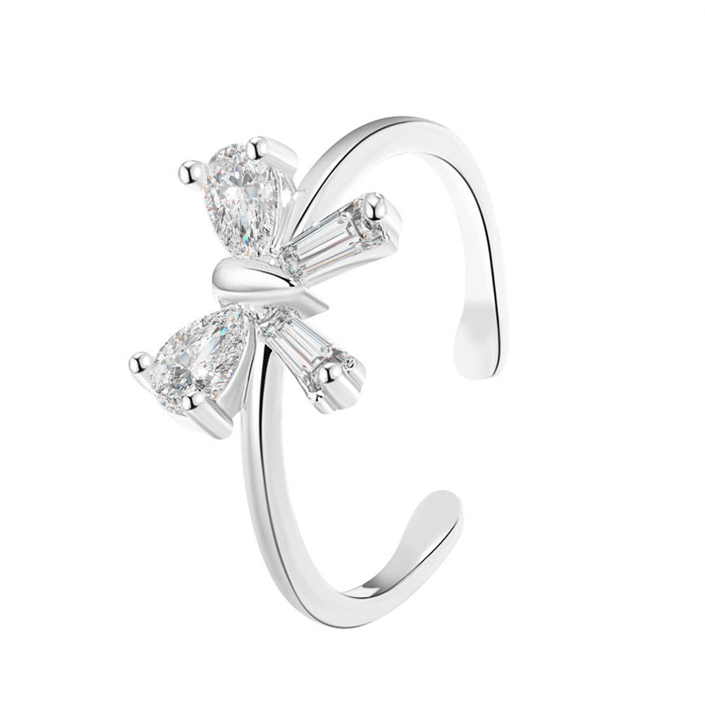 Minimalist Coquette Zircon Rings