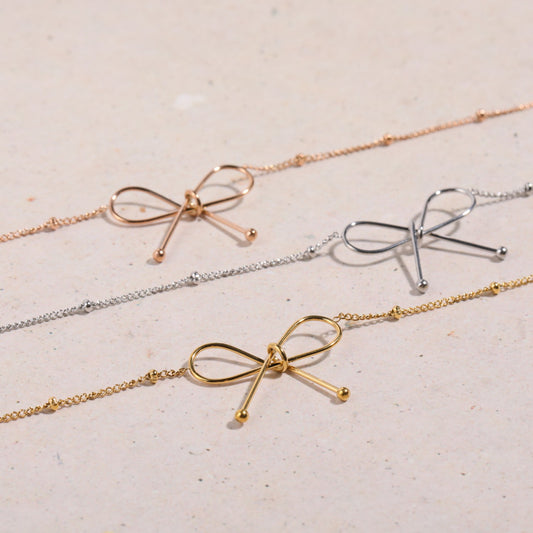 Dainty Bow Knot Bracelet & Necklace