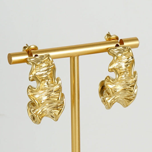 Coquette Curls Gold Hoop Earrings