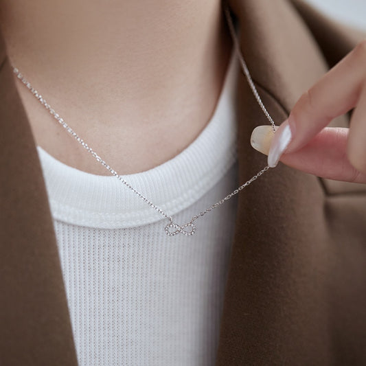 Minimalist Infinity Crystal Chain Necklace