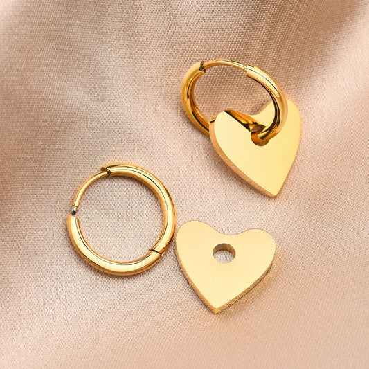 Cameron Dainty Charm Hoop Earrings