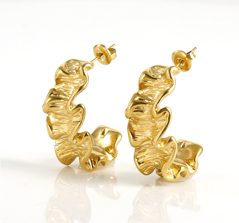 Coquette Curls Gold Hoop Earrings