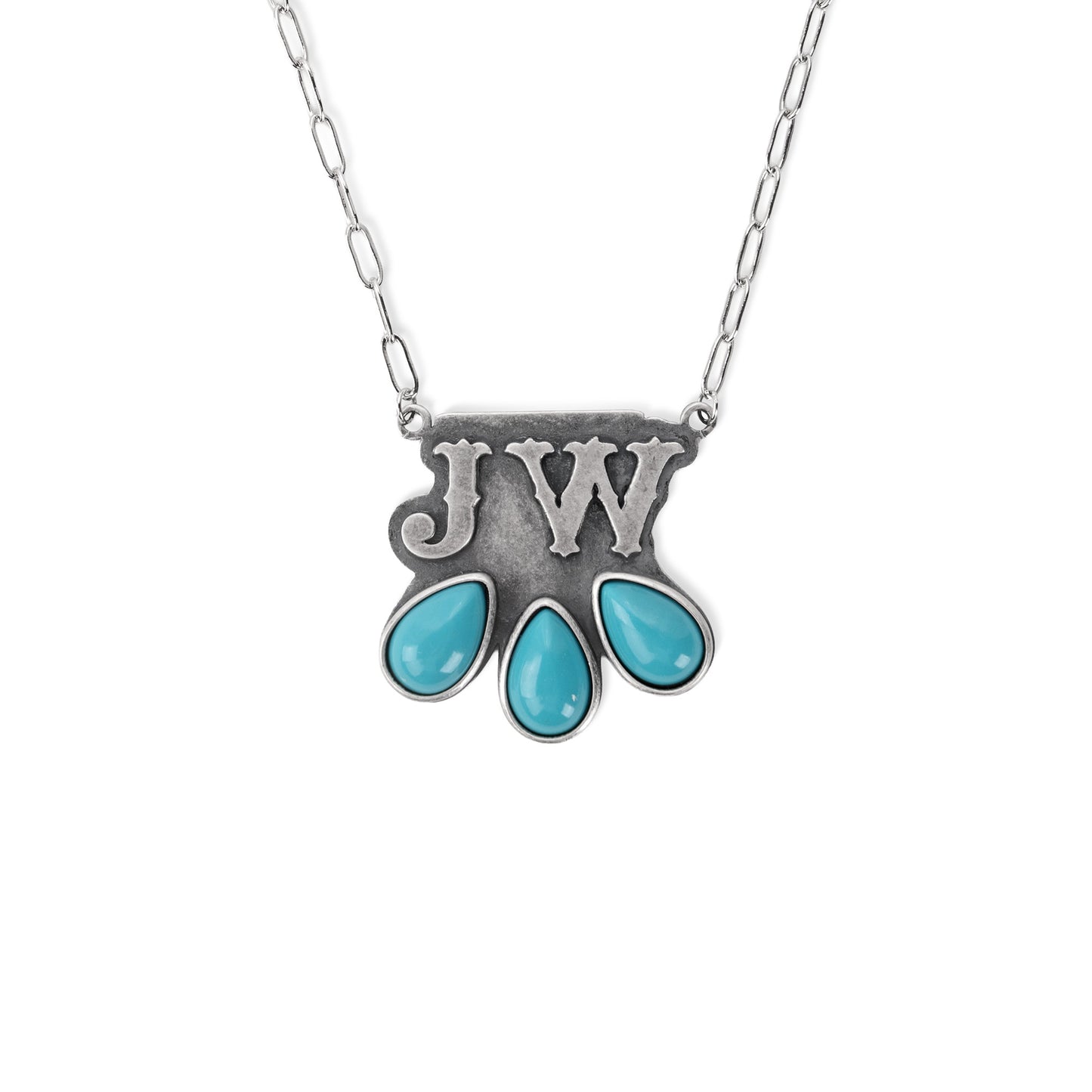 Custom Turquoise Necklace with Initials