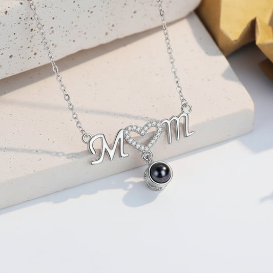 Custom Mom Photo Projection Necklace