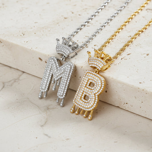 Custom Hip Hop Queen Letter Necklace
