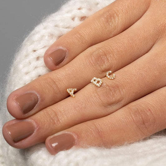 Personalized Initial Stud Earrings