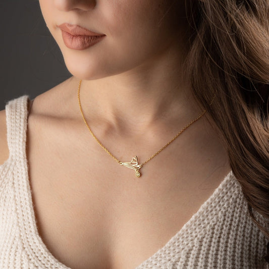 Custom Birth Flower & Birthstone Necklace