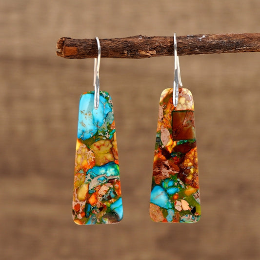 Leila Dragon Stone Drop Earrings