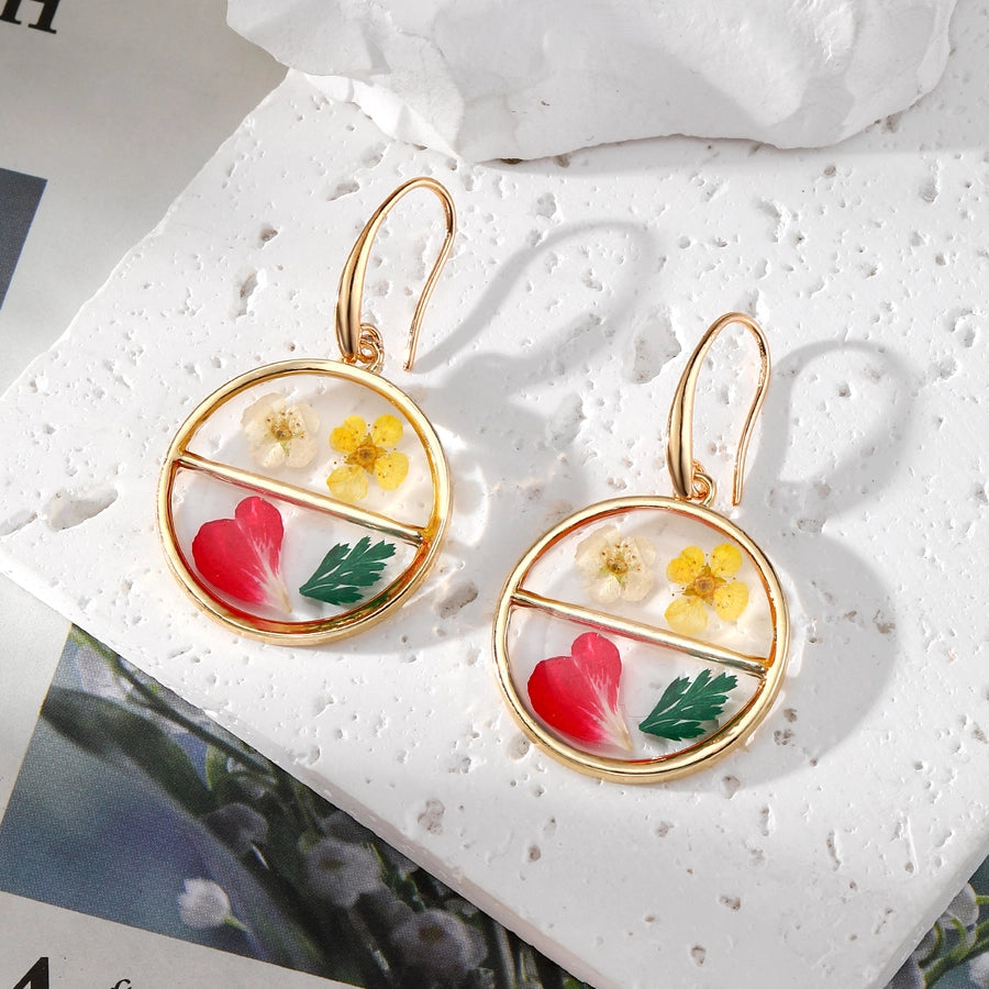 Rosalie Floral Resin Drop Earrings