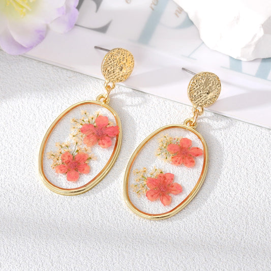 Ella Pressed Flowers Dangle Earrings
