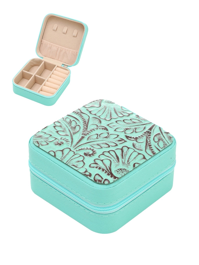 Tooled Leather Western Jewelry Boxes