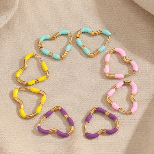 Young Love Heart Hoop Earrings