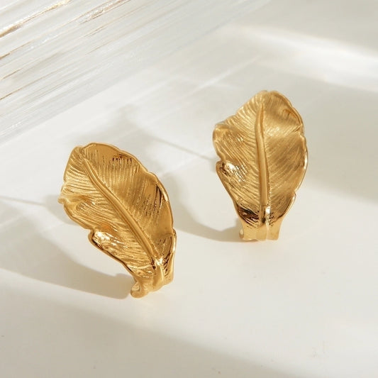 Renata Leaf Stud Earrings