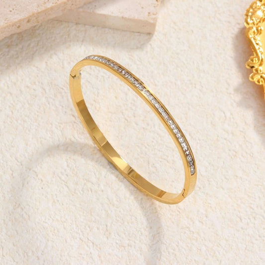 Elegant Rhinestone Bangle Bracelet