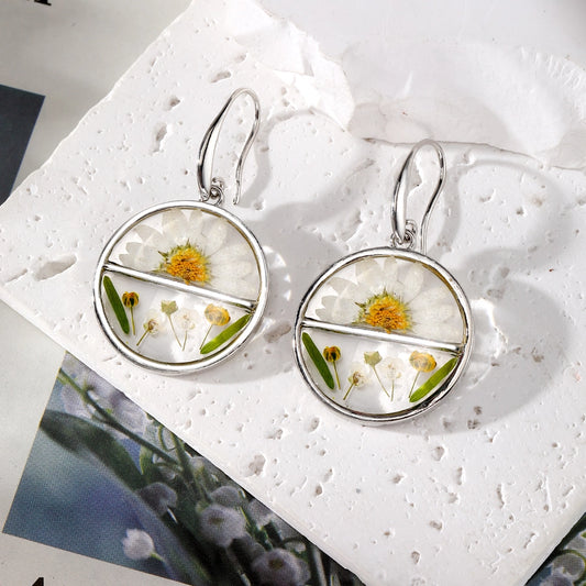 Giada Floral Resin Drop Earrings