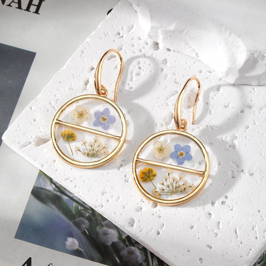 Rosalie Floral Resin Drop Earrings