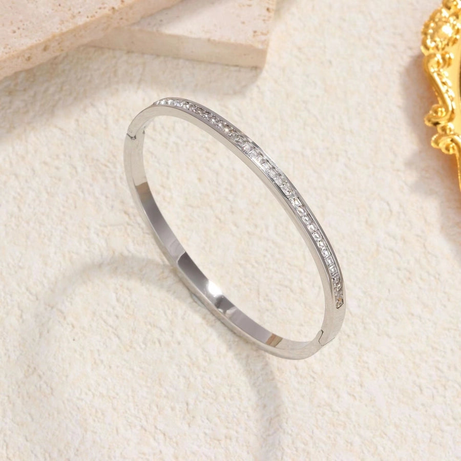 Elegant Rhinestone Bangle Bracelet