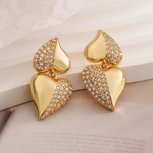 Claire Heart Dangle Earrings