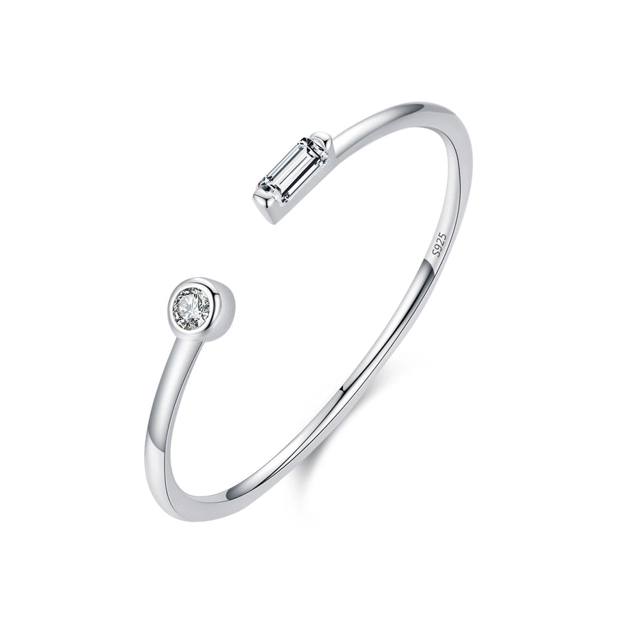 Minimalist Zircon Open Ring