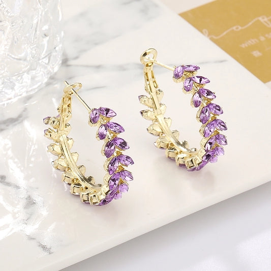 Laurel Crystal Hoop Earrings