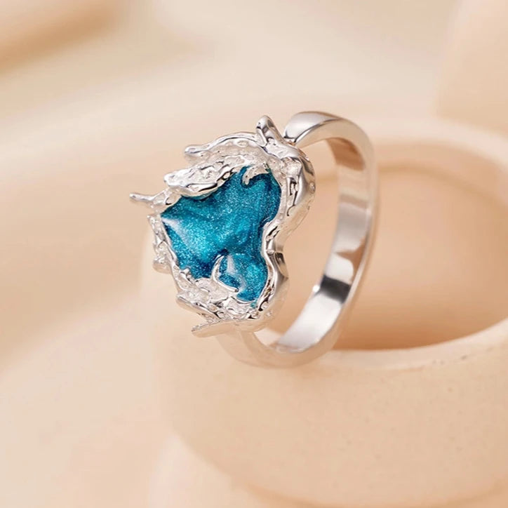 Heart of the Ocean Silver Open Ring