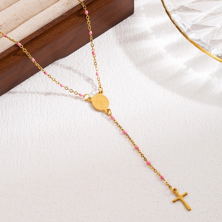 Boho Minimalist Cross Y Necklace
