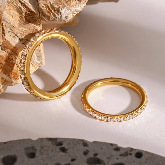 Mia Minimalist Zircon Band Ring