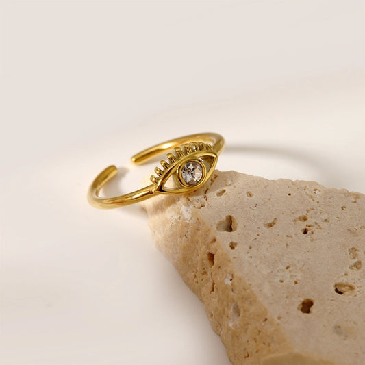 Boho Evil Eye Open Ring