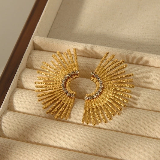 Boho Sun Statement Stud Earrings