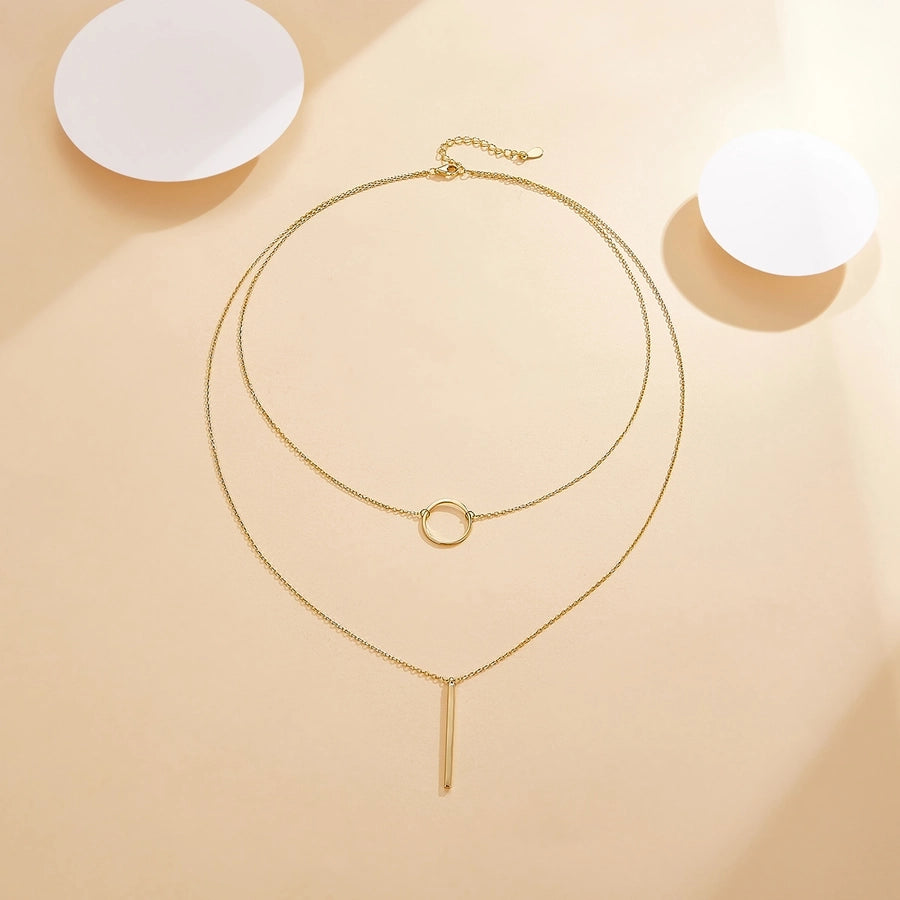 Selene Hollow Double Layer Necklace