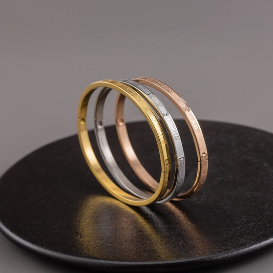 Roman Numeral Stackable Bangles