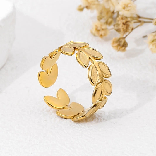 Wheat Stalk Open Band Rings