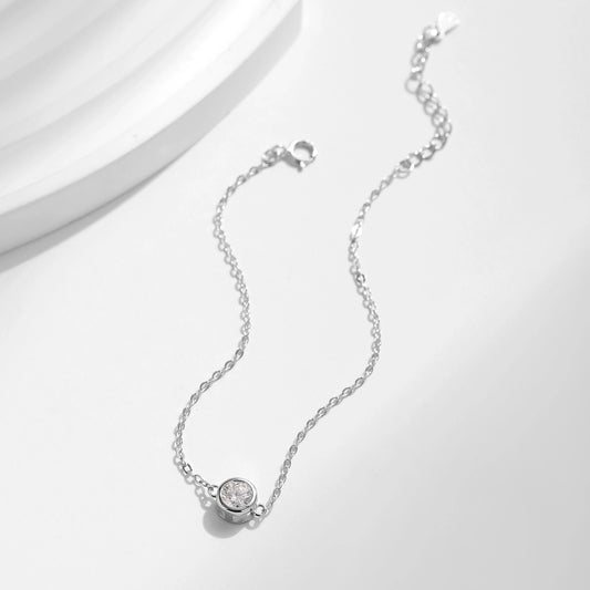 Minimalist Moissanite Chain Bracelet